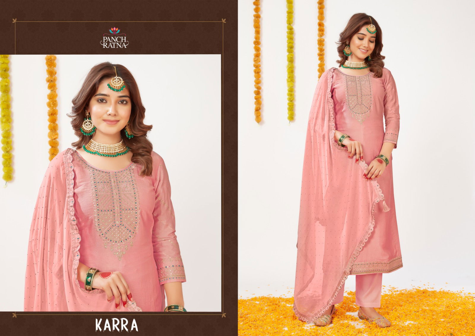 Karra By Panch Ratna Embroidery Wholesale Dress Material In India 